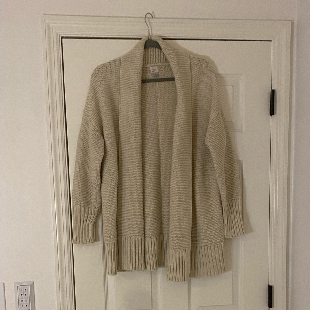 Target A New Day Cream Beige Cardigan Size Large